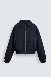 CROPPED FIT PADDED CLOTH JACKET