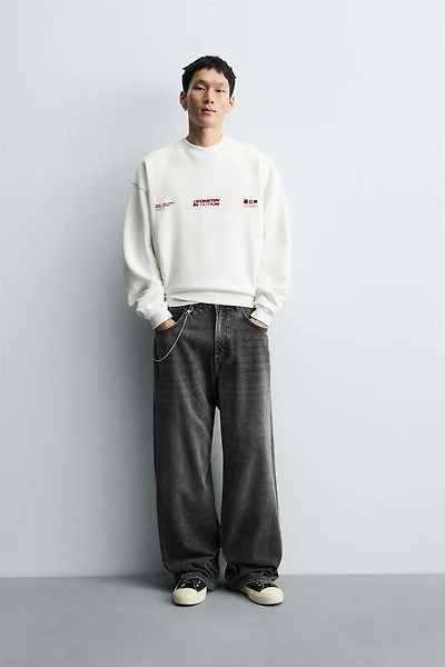 PRINTED TEXT SWEATSHIRT