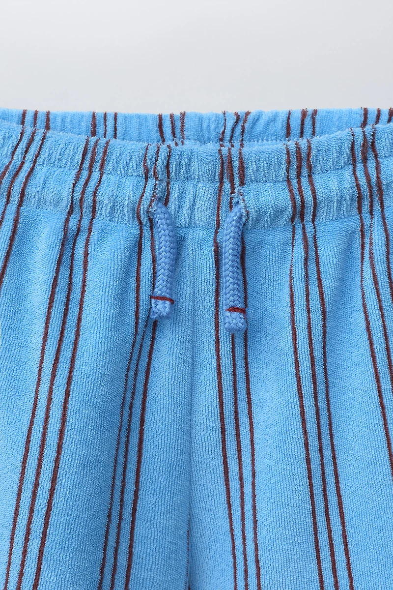 STRIPED TERRYCLOTH SHORTS