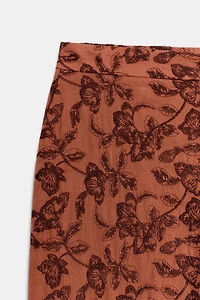EMBROIDERED STRAIGHT-LEG PANTS