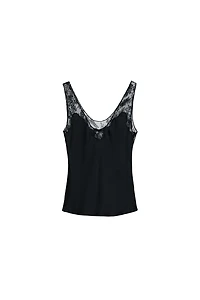 SATIN EFFECT LACE TOP ZW COLLECTION