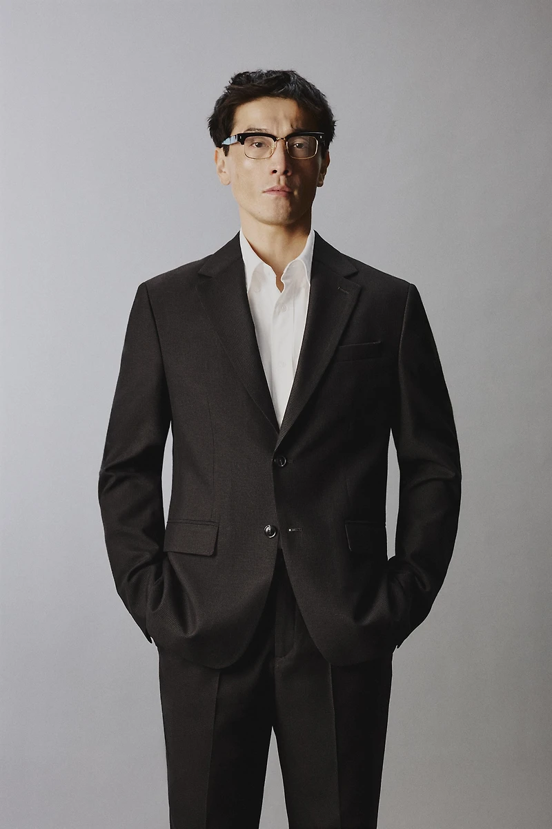 HOUNDSTOOTH SUIT JACKET