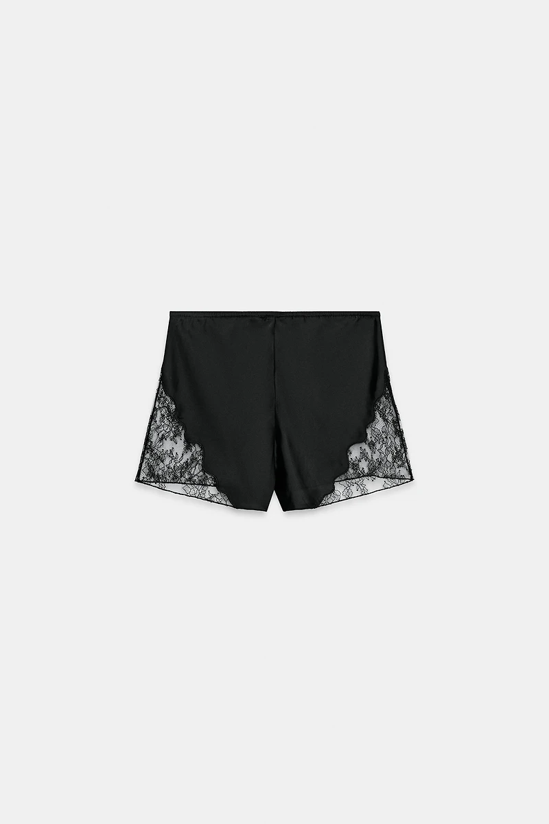 ZW COLLECTION SATIN LACE SHORTS