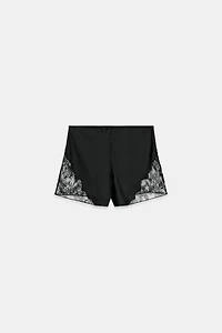 ZW COLLECTION SATIN LACE SHORTS