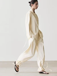 Flowing overshirt with collar detail