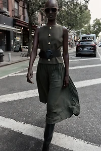 BELTED MIDI DRESS