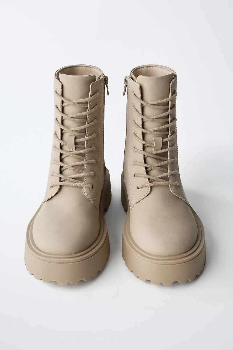 LACE-UP ANKLE BOOTS