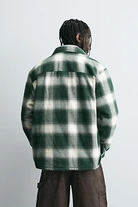 PLAID PADDED OVERSHIRT