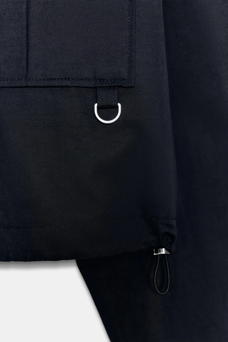 CROPPED HIGH COLLAR JACKET