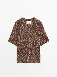 Contrast knit and leather sweater - LIMITED