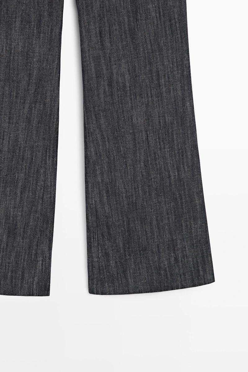 Pantalon flare cropped