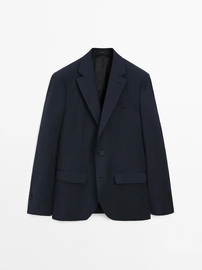 Houndstooth suit blazer