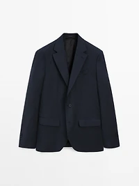 Houndstooth suit blazer
