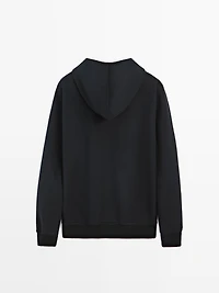 Veste à capuche en laine mélangée