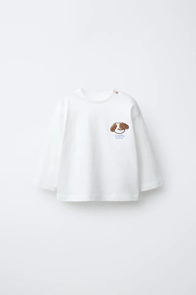 PUPPY APPLIQUÉ SHIRT