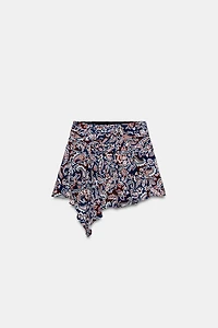 ASYMMETRIC PRINTED SKORT