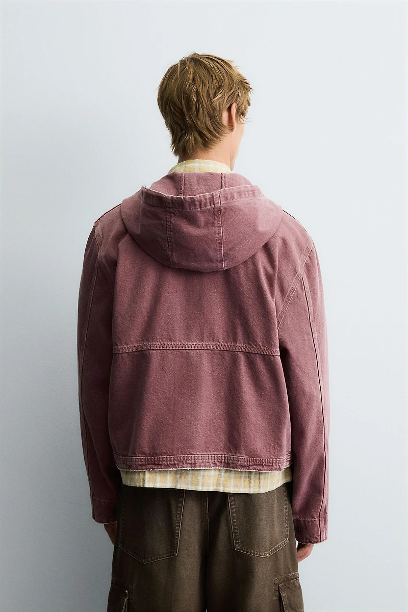 WASHED HOODIE JACKET