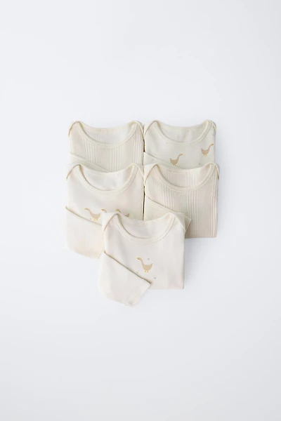 FIVE-PACK OF GEESE BODYSUITS