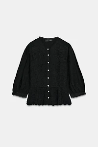 ROMANTIC COMBINATION KNIT JACKET