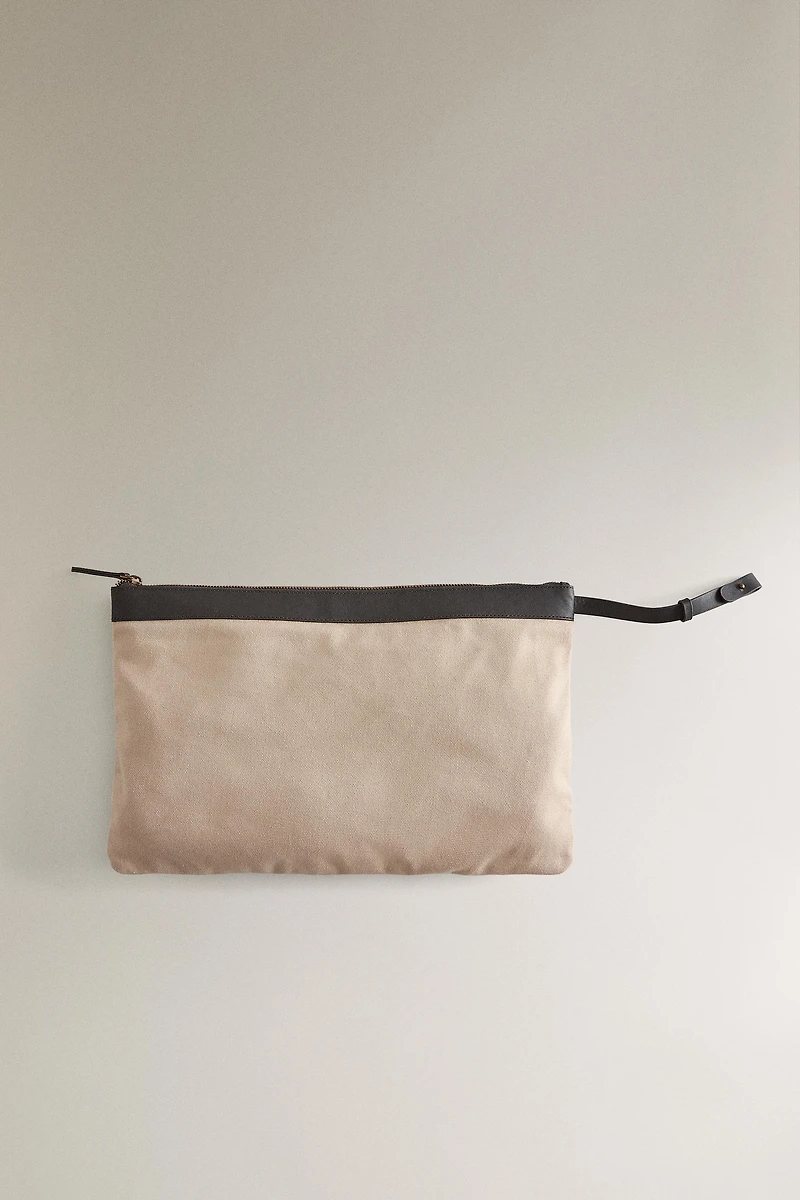 WEEKENDER TOILE CUIR