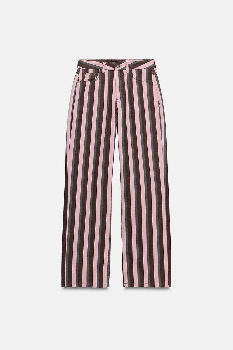 Z1975 MID-RISE STRIPED STRAIGHT LEG JEANS