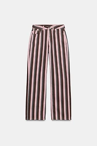 Z1975 MID-RISE STRIPED STRAIGHT LEG JEANS