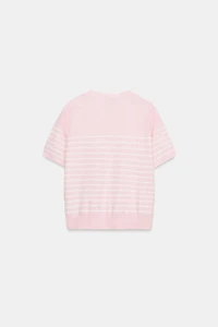 STRIPED SEQUIN KNIT TOP