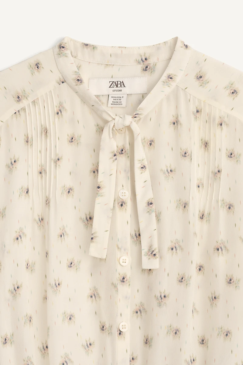 BLOUSE IMPRIMÉE À NŒUDS ÉDITION LIMITÉE