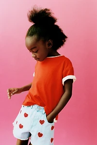 SHORT EN JEAN CŒURS CROCHET