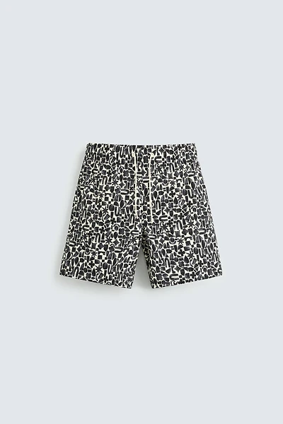 GEOMETRIC PRINT LONG SWIMSUIT