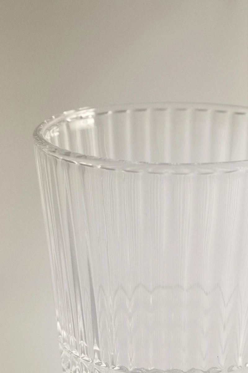 GOBELET VERRE RELIEF