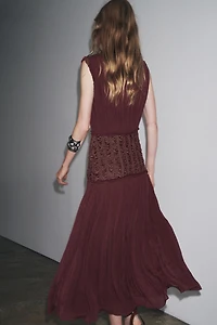 ZW COLLECTION EMBROIDERED WAIST DRESS