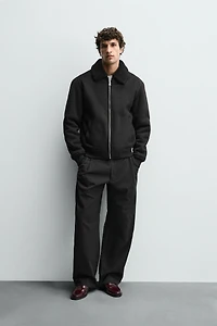 COMBINED FAUX SUEDE JACKET