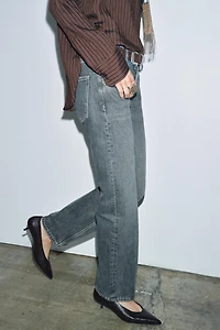 ZW COLLECTION LOW-RISE STRAIGHT LEG JEANS