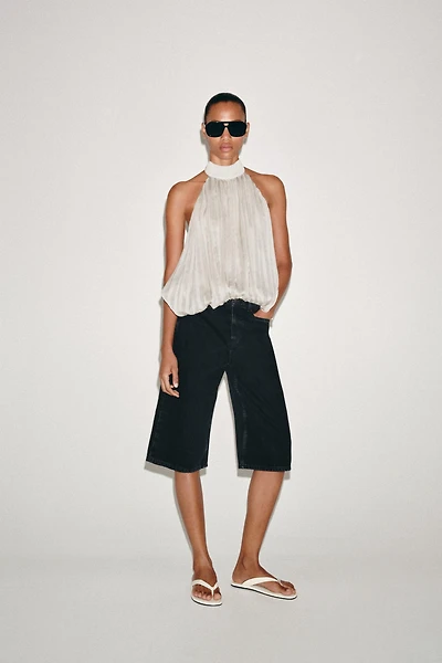 ZW COLLECTION MID-RISE DENIM SHORTS