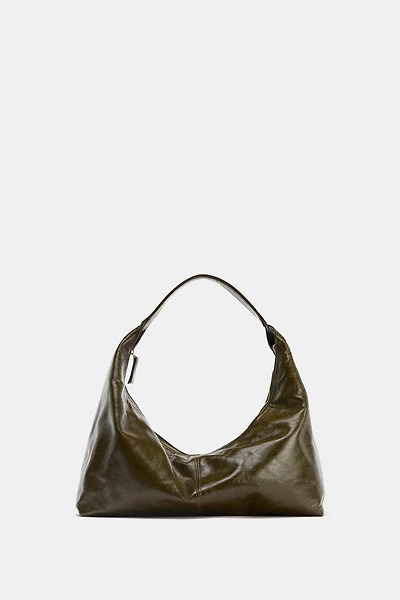 LEATHER OVAL BAG