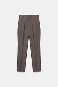 HIGH-WAISTED PLAID PANTS