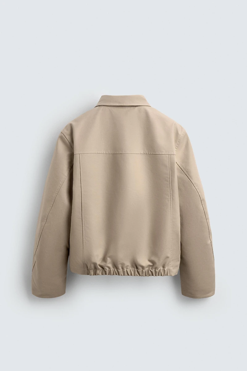 RELAXED FIT ZIP-UP JACKET
