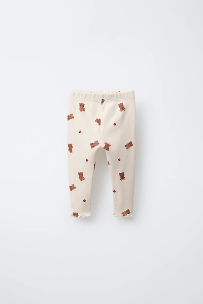 LEGGING CÔTELÉ OURSONS