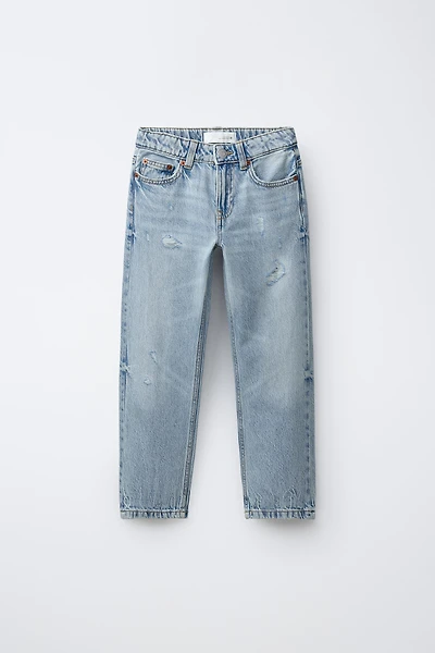 RIPPED STRAIGHT JEANS