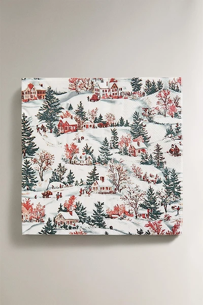 SET OF CHRISTMAS VILLAGE PAPER NAPKINS (SET OF 20)