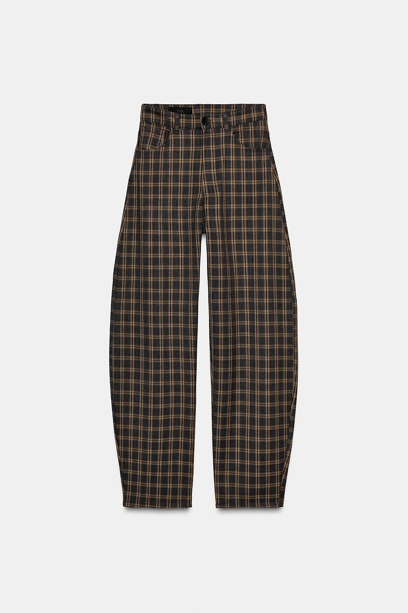 PANTALON BALLOON À CARREAUX