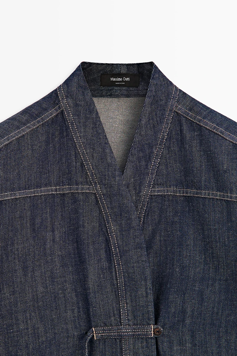 Total look denim overshirt