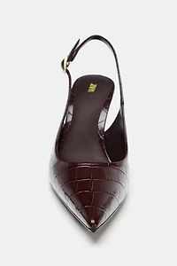 EMBOSSED SLINGBACK SHOES