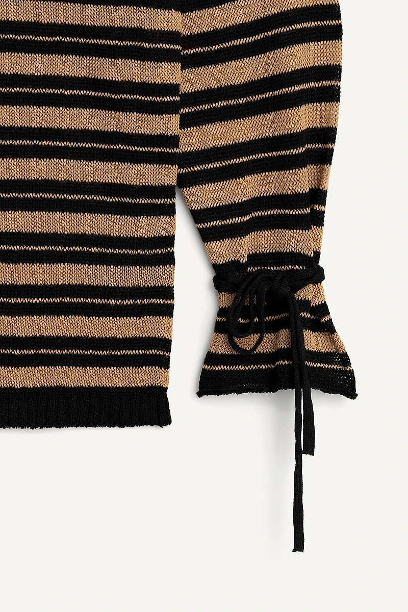 PULL À RAYURES LIN - VISCOSE