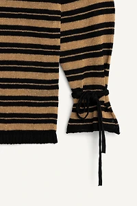 PULL À RAYURES LIN - VISCOSE