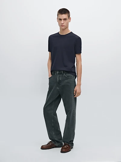 T-shirt à manches courtes avec couture contrastante