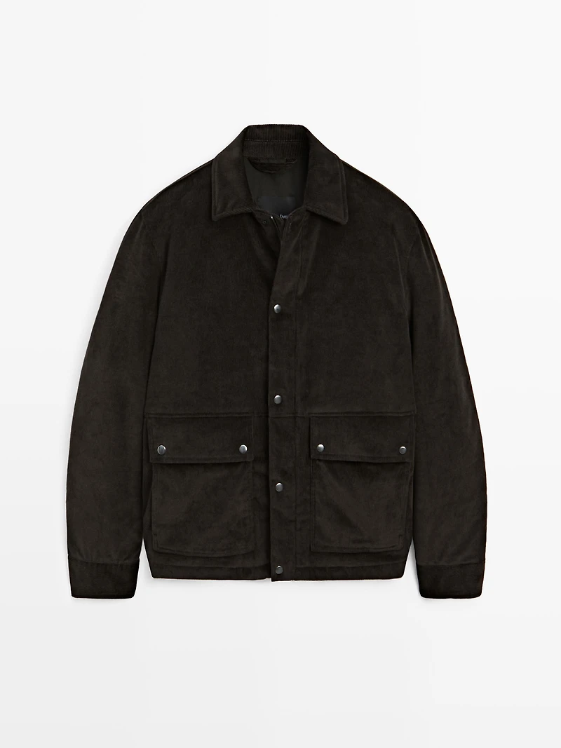Corduroy jacket with pockets