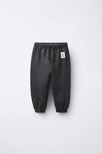 LABELLED PLUSH JOGGERS