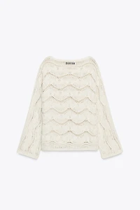 DROP NEEDLE KNIT SWEATER